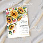 Sunflower Wedding Invitation Set