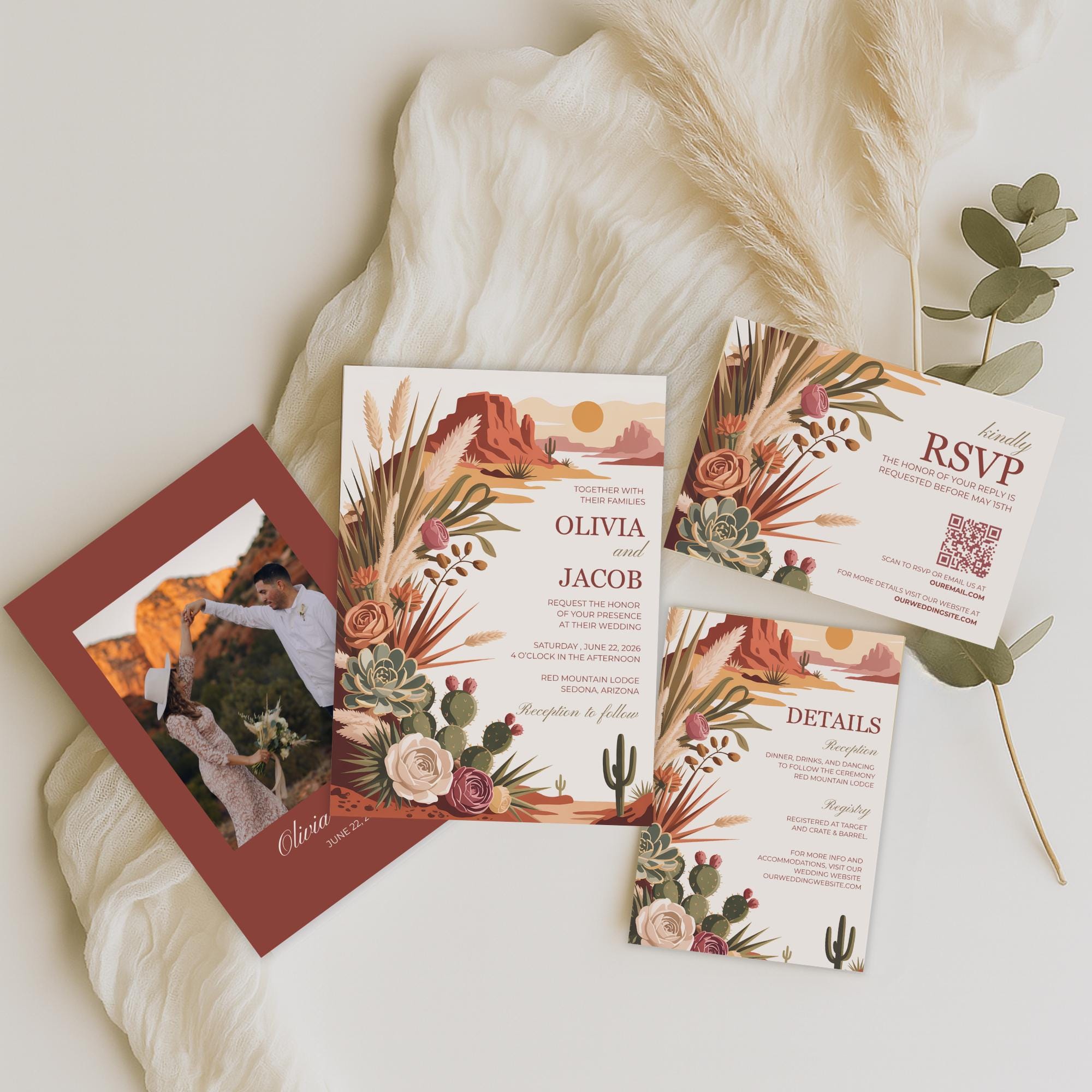 Southwestern Wedding Invitation Suite