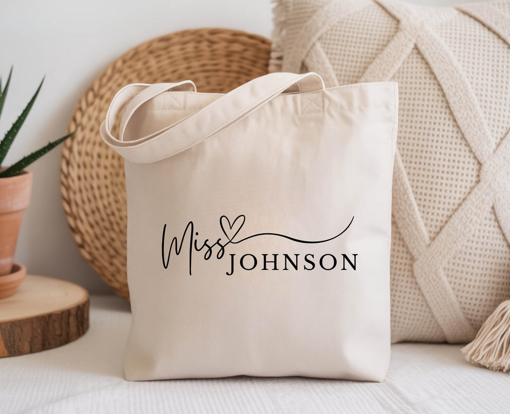 Personalized Teacher Tote Bag