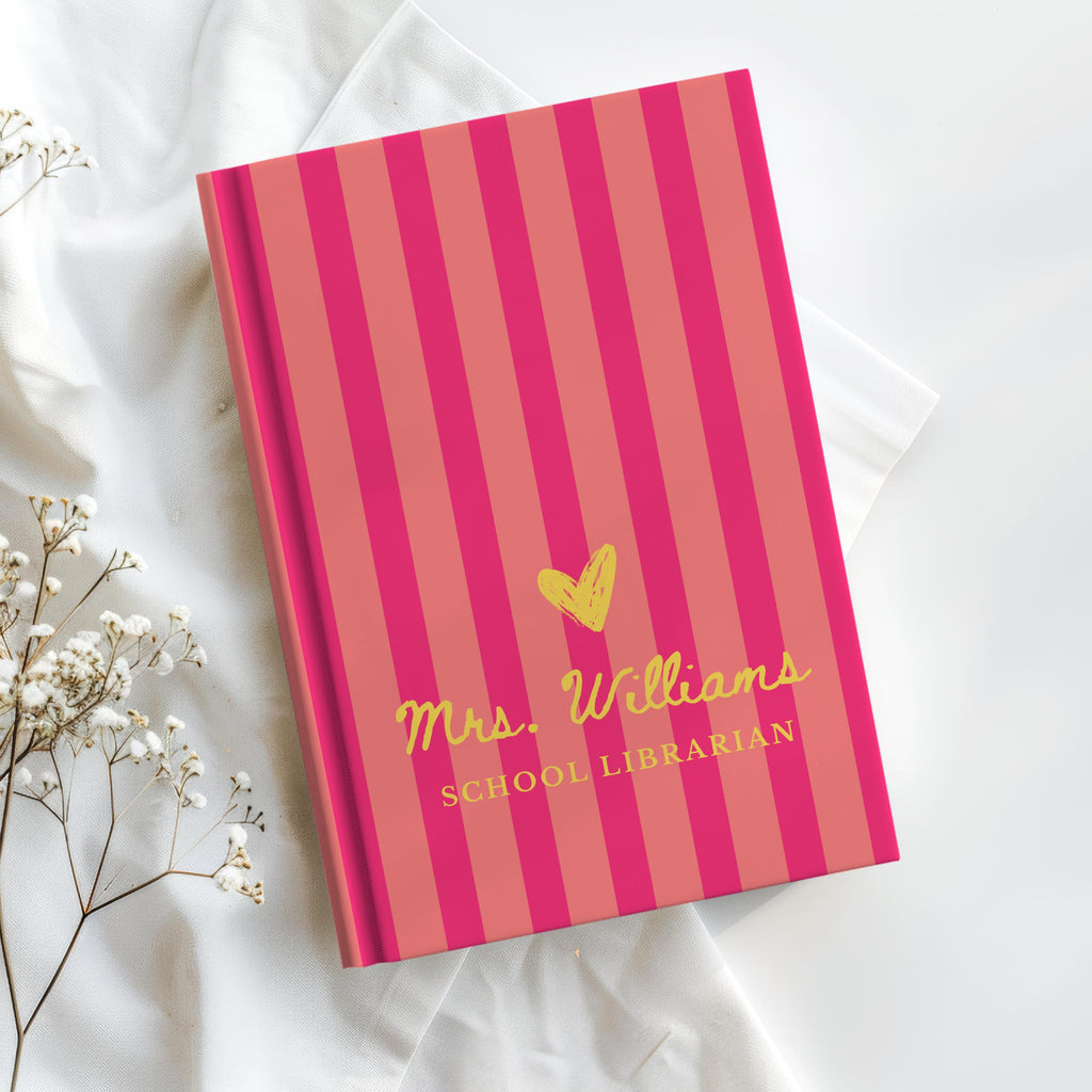 Custom Name Preppy Striped Journal