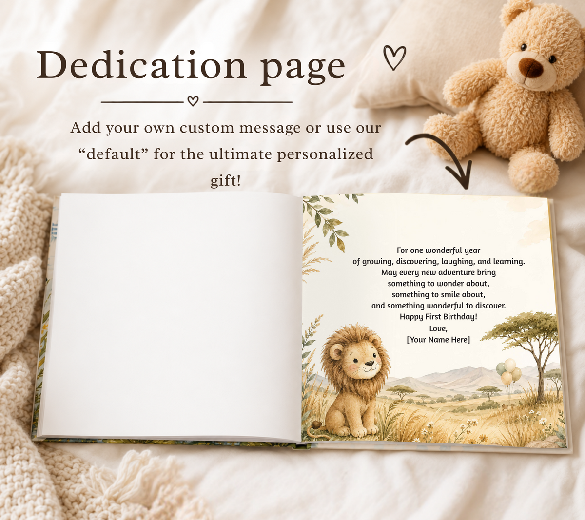 Personalized Wild One First Birthday Book