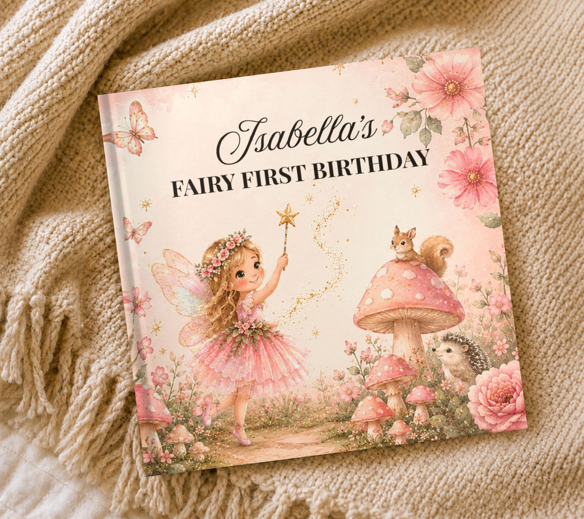 Personalized Fairy First Birthday Book
