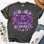 Purple Wildcats Coquette Mascot Shirt