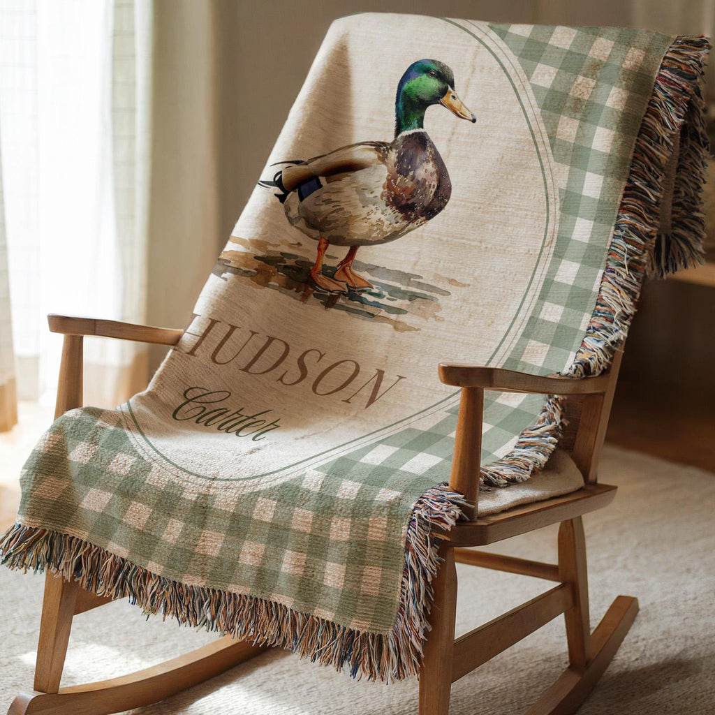 Personalized Duck Baby Blanket