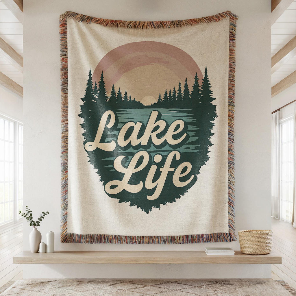 Lake Life Woven Blanket