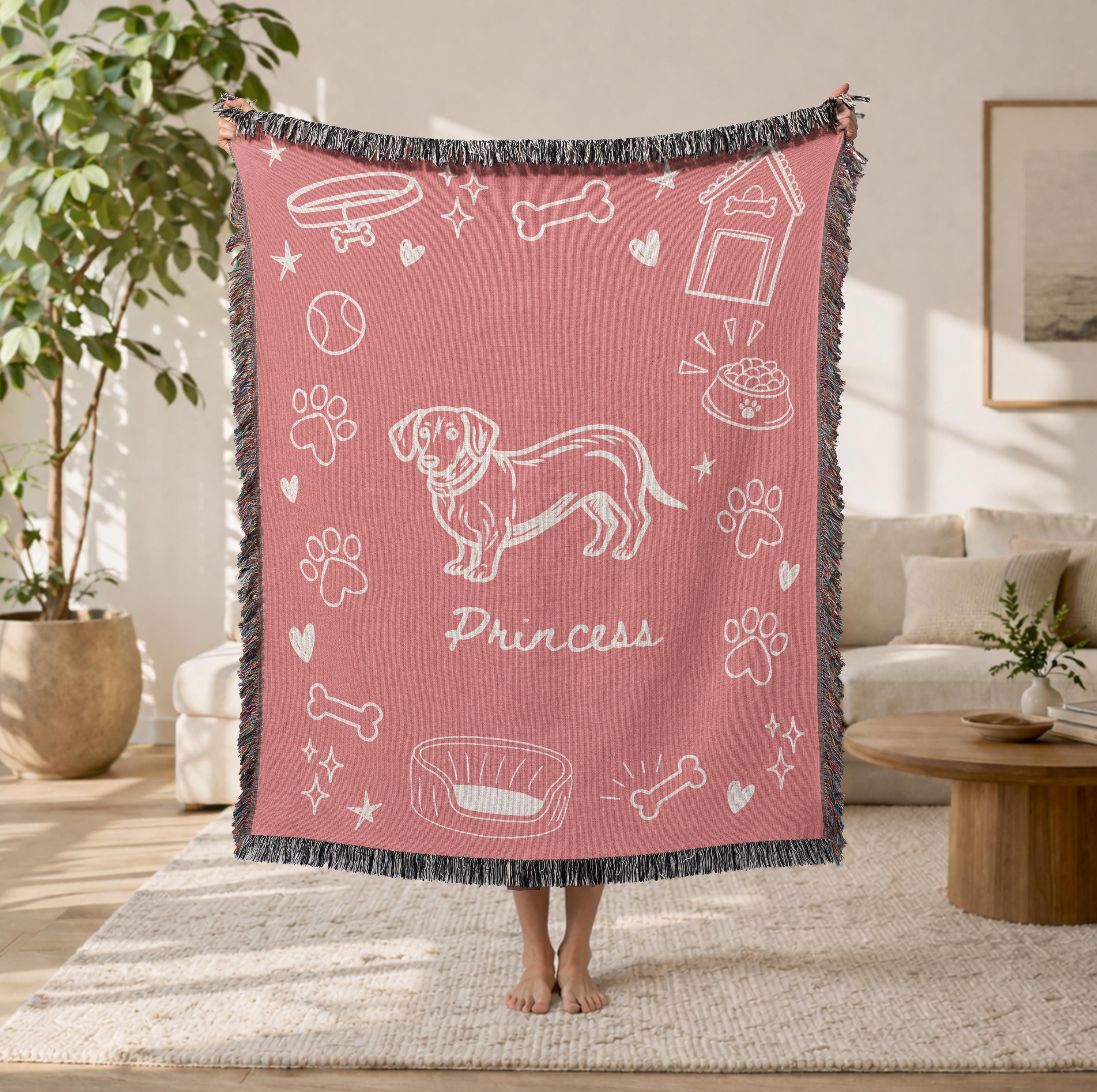 Custom Pet Portrait Blanket
