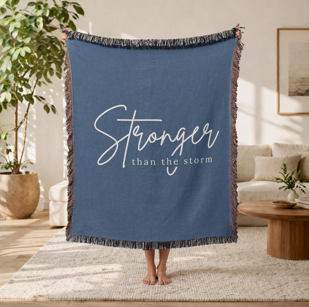 Stronger Than the Storm Woven Blanket