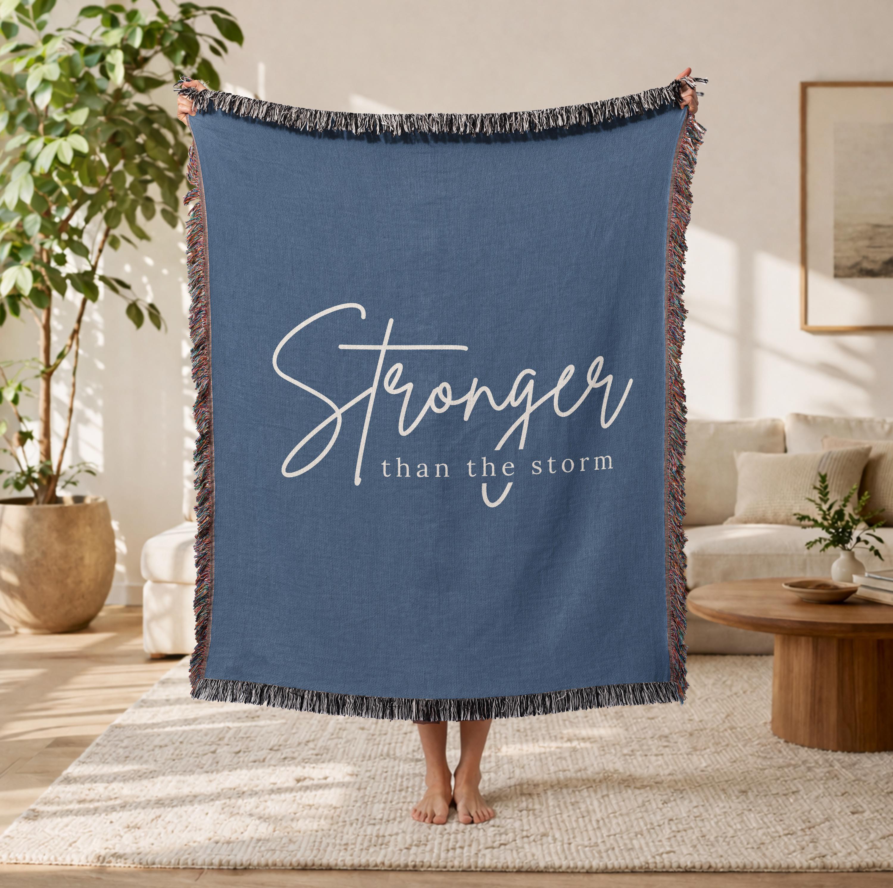 Stronger Than the Storm Woven Blanket