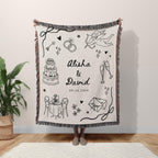 Wedding Doodle Blanket with Names