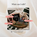 Digital Football Pregnancy Announcment Template