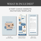 Blue Jean Baby Shower Website Invitation