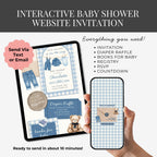 Blue Jean Baby Shower Website Invitation