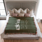 The Mountains Are Calling Woven Blanket