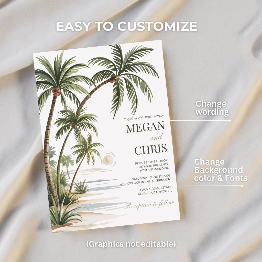 Tropical Wedding Invitation Set