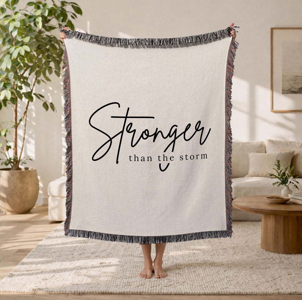 Stronger Than the Storm Woven Blanket