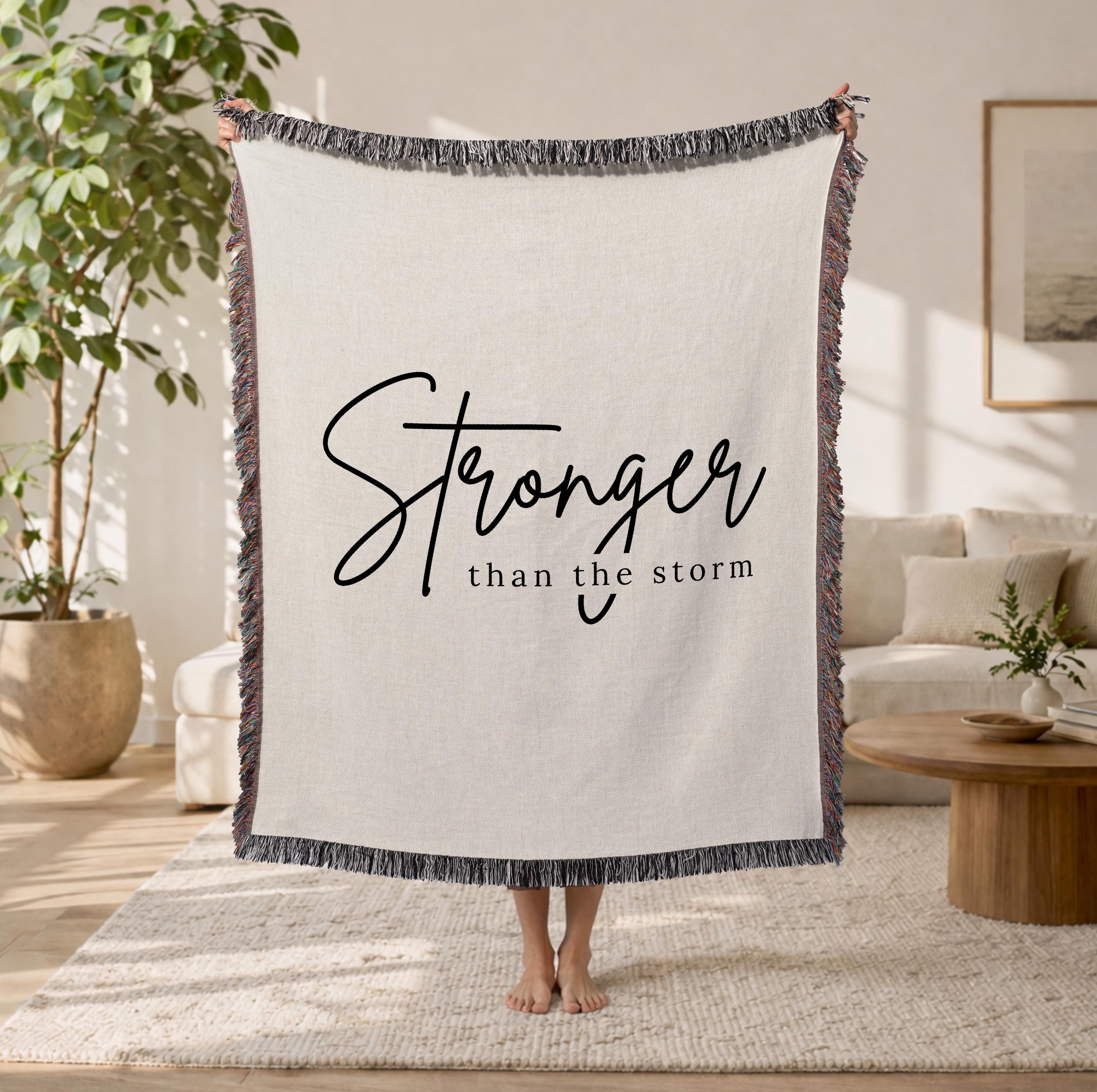 Stronger Than the Storm Woven Blanket