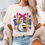 Coquette Glitter Eagles Mascot Shirt