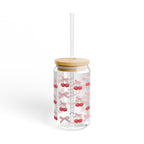 Personalized Cherry Pattern Sipper Glass