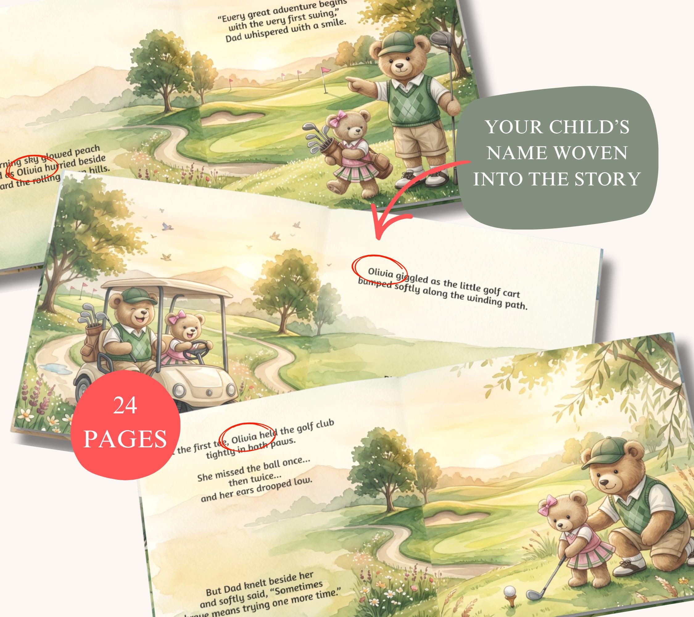 Personalized Golf Book With Childs Name