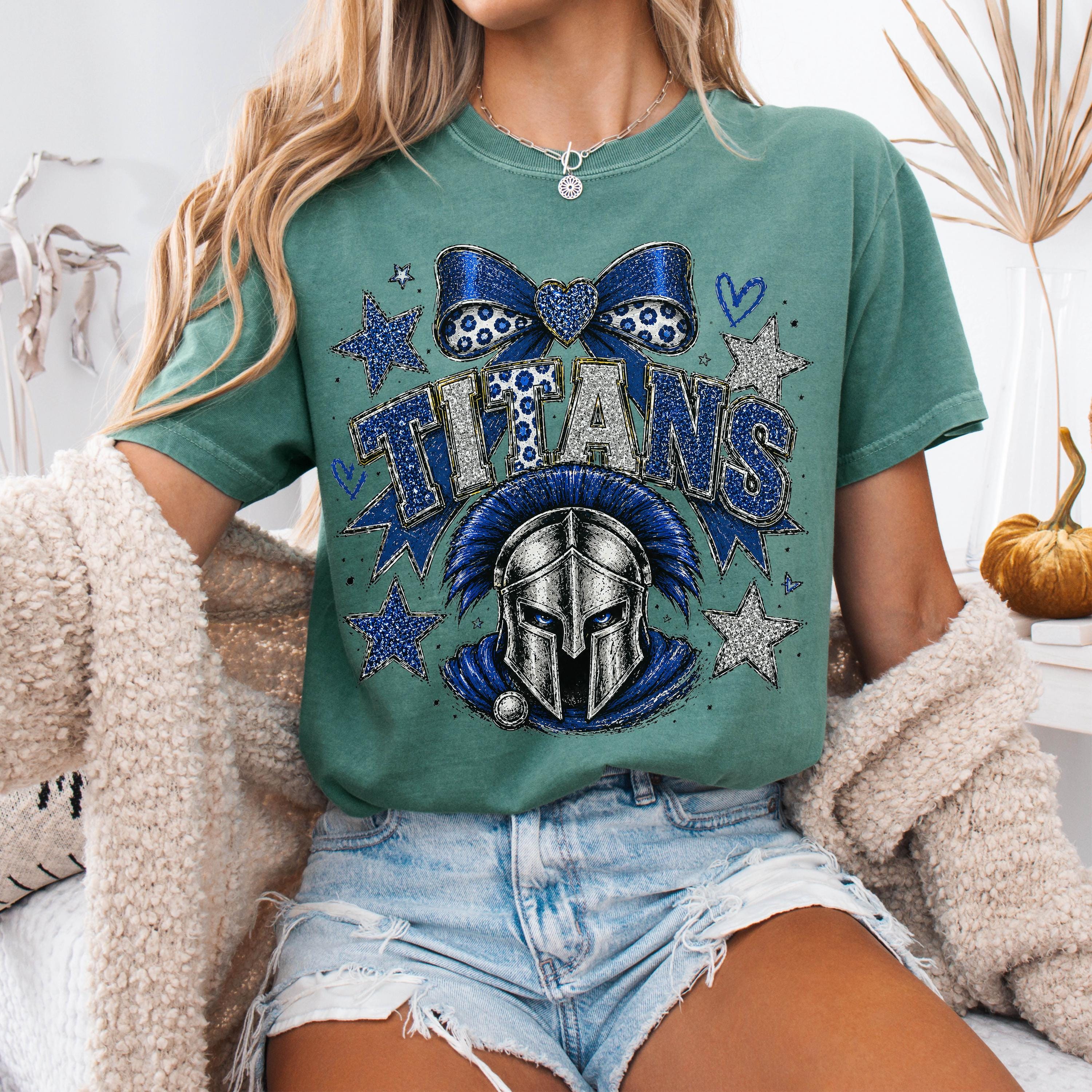 Faux Glitter Titans Mascot Shirt