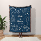 Wedding Doodle Blanket with Names