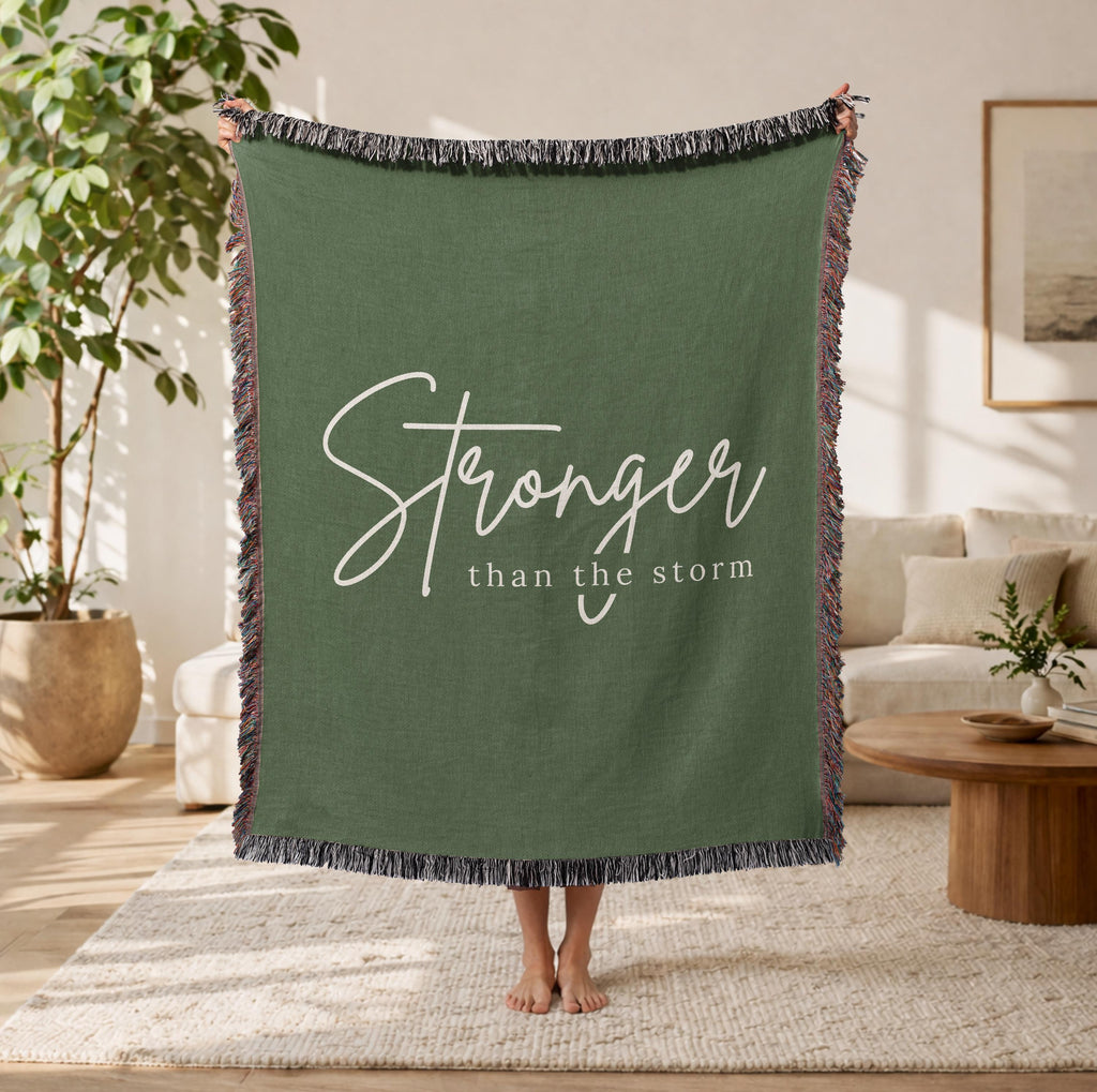 Stronger Than the Storm Woven Blanket
