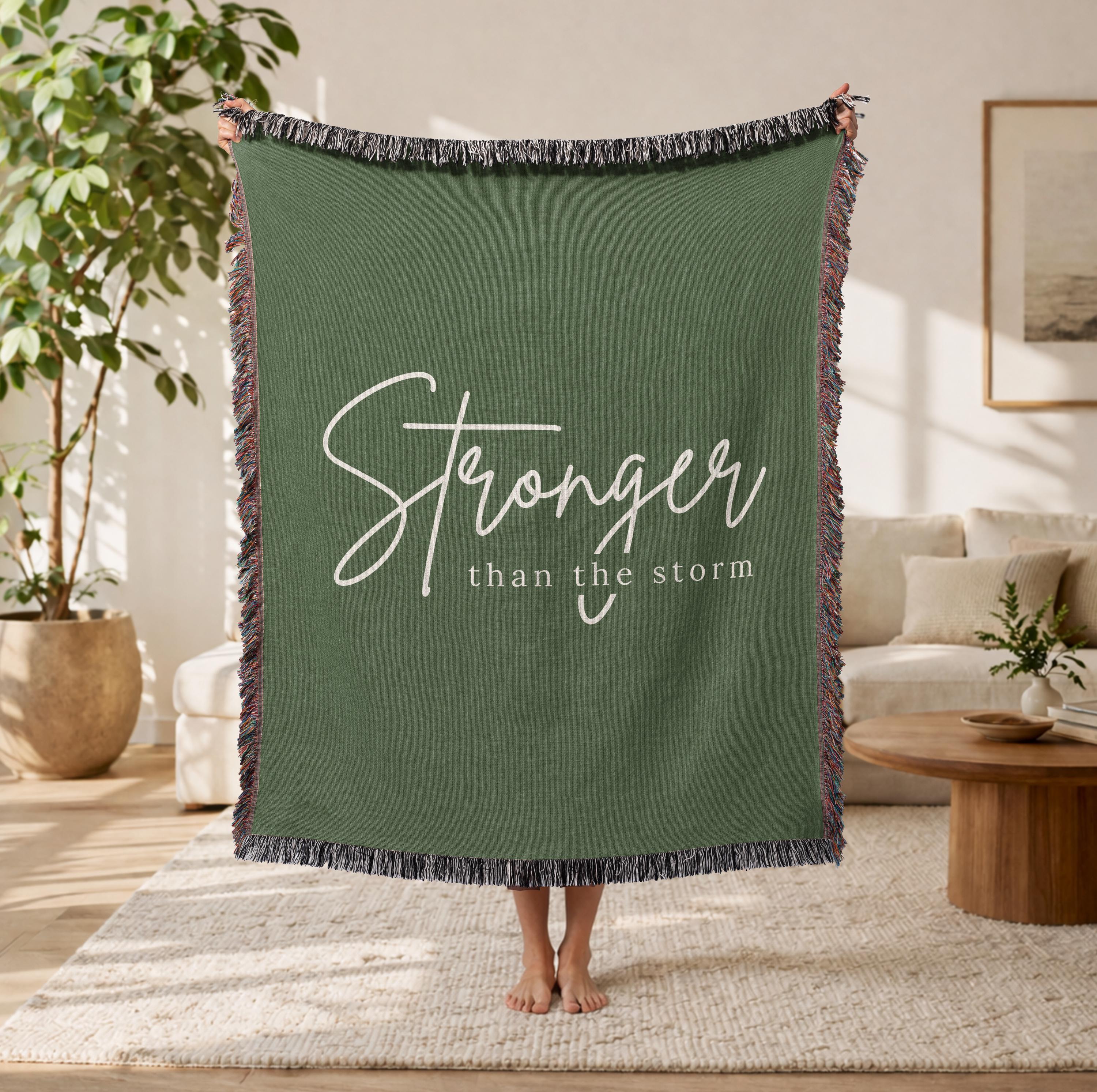 Stronger Than the Storm Woven Blanket
