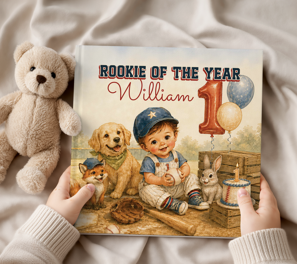 Personalized Rookie of the Year First Birthday Book