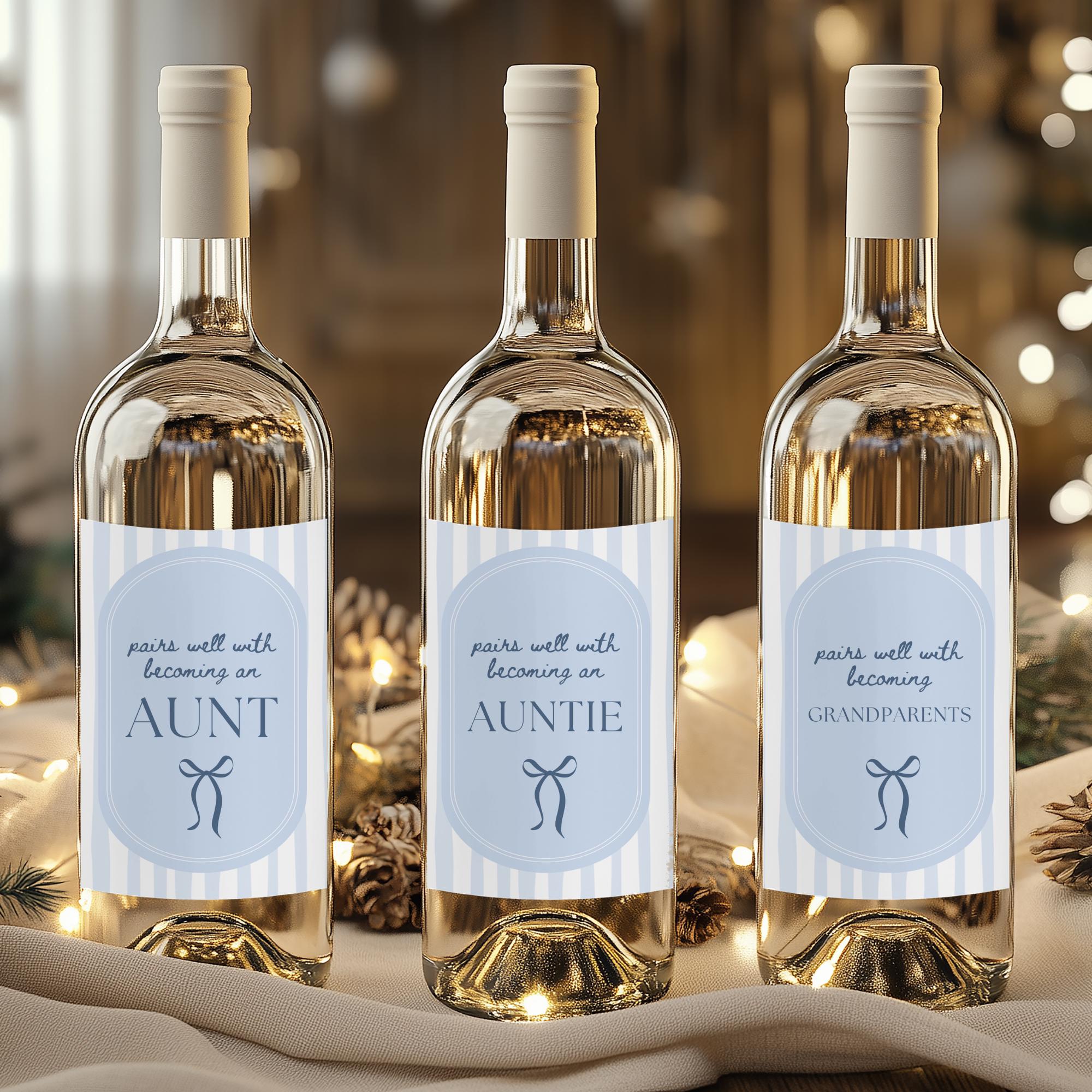 Pregnancy Announcement Wine Label Template