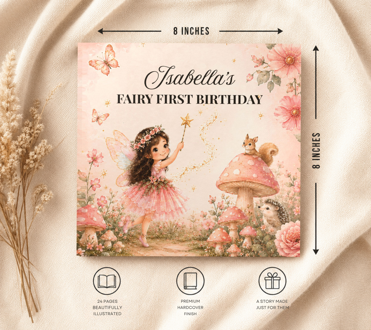Personalized Fairy First Birthday Book