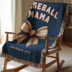 Personalized Baseball Mom Blanket