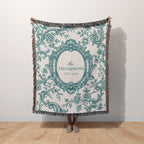 Personalized Toile Monogram Blanket