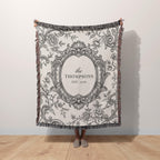 Personalized Toile Monogram Blanket