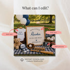 Baseball Pregnancy Digital Announcment Template