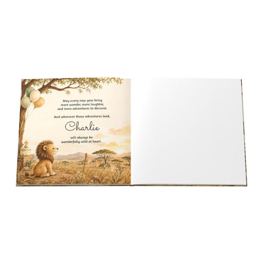 Personalized TWO Wild Second Birthday Book