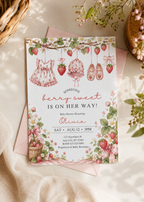 Strawberry Baby Shower Invitation
